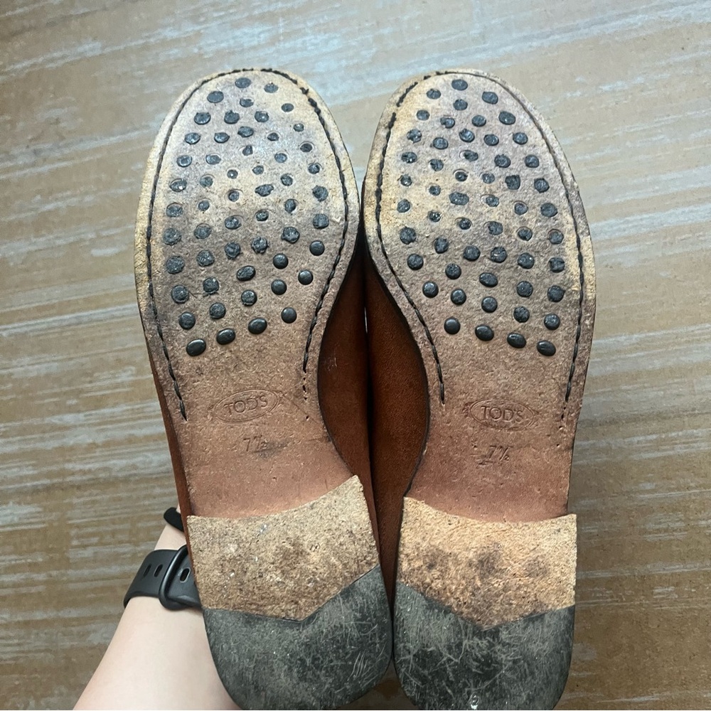Tod's Brown Suede Penny Loafers - Picture 4 of 8